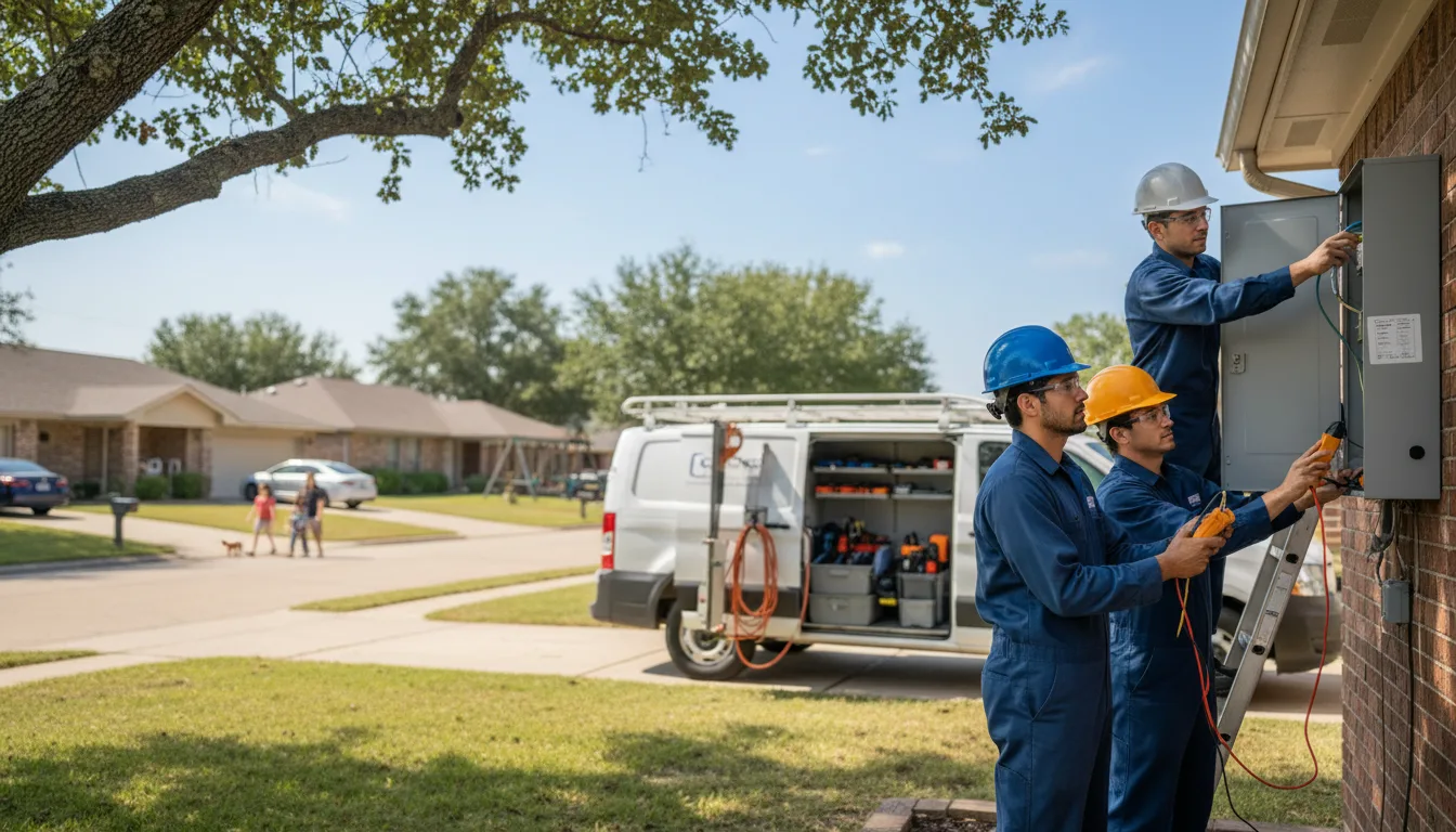 Certified electrician providing emergency electrical services in Mccaulley, TX